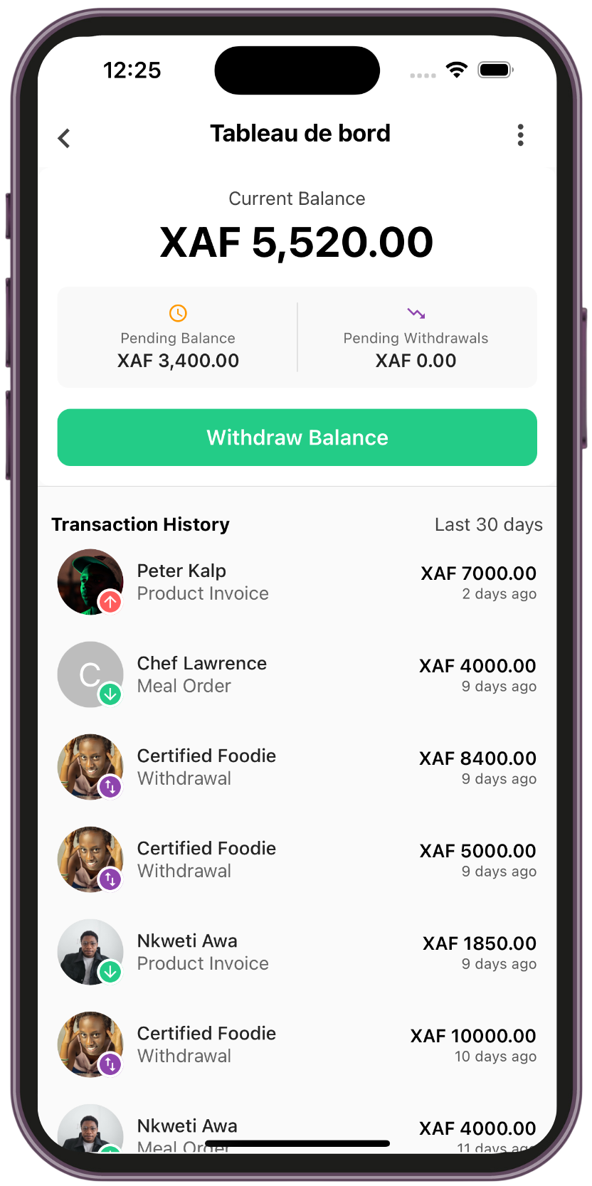 app dashboard
